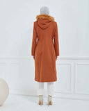 Dizaltı Kapşonlu Kaşe Mont Taba | 17001K37