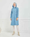 Kapşonlu Trençkot Bebe Mavisi| 1600531