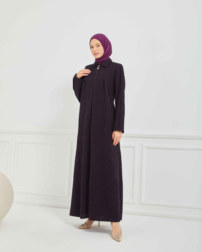 Kışlık Ferace Mürdüm | K20978