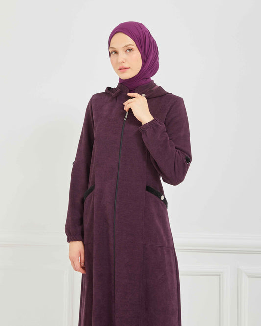 Kışlık Ferace Mürdüm | K20878