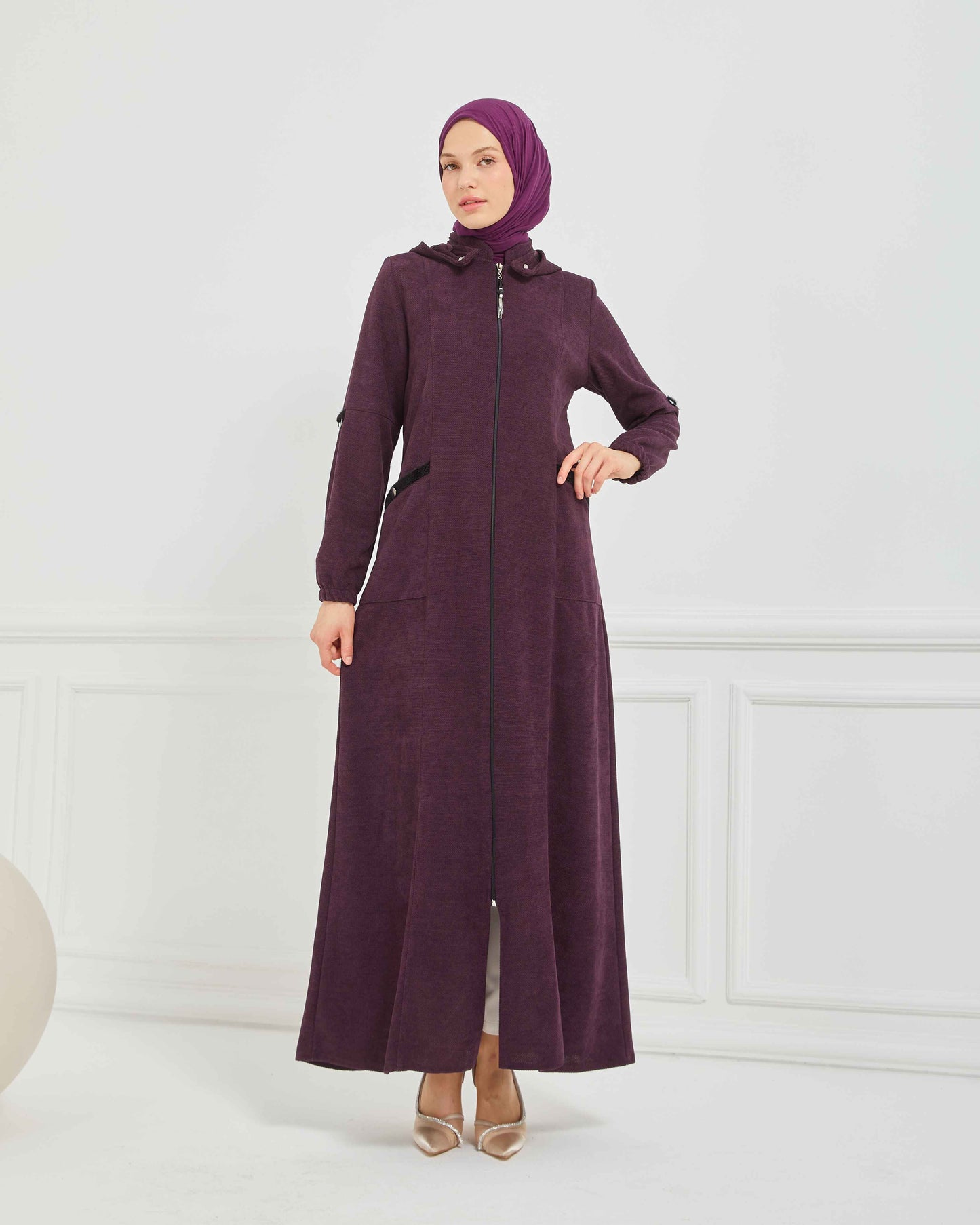 Kışlık Ferace Mürdüm | K20878