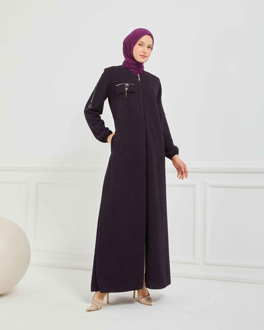 Kışlık Ferace Mürdüm | K20958