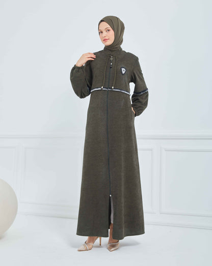 Kışlık Ferace Haki | K20839