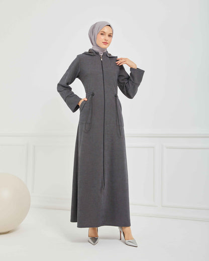 Kışlık Ferace Gri | K209824