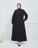 Büyük Beden Kışlık Ferace Siyah | K21001