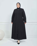 Büyük Beden Kışlık Ferace Siyah | K21001