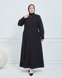 Büyük Beden Kışlık Ferace Siyah | K21001