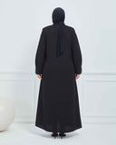 Büyük Beden Kışlık Ferace Siyah | K21001