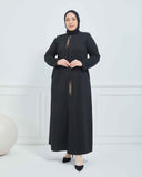 Büyük Beden Kışlık Ferace Siyah | K206611