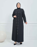 Büyük Beden Kışlık Ferace Siyah | K206631