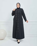 Büyük Beden Kışlık Ferace Siyah | K206631