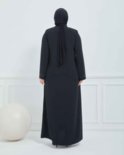 Abaya Brodée Pierre Grande Taille kaki  | 2063-9-9