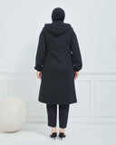 Büyük Beden Kışlık Kap Siyah | K90161