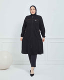 Büyük Beden Kışlık Kap Siyah | K90151