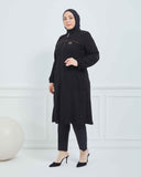 Büyük Beden Kışlık Kap Siyah | K90151