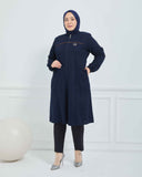 Büyük Beden Kışlık Kap Lacivert | K90155