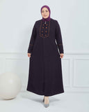 Büyük Beden Kışlık Ferace Mürdüm | K208528