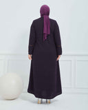 Büyük Beden Kışlık Ferace Mürdüm | K208528