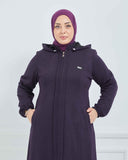 Büyük Beden Kışlık Kap Mürdüm | K90168