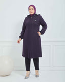 Büyük Beden Kışlık Kap Mürdüm | K90168