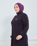 Büyük Beden Kışlık Kap Mürdüm | K90158