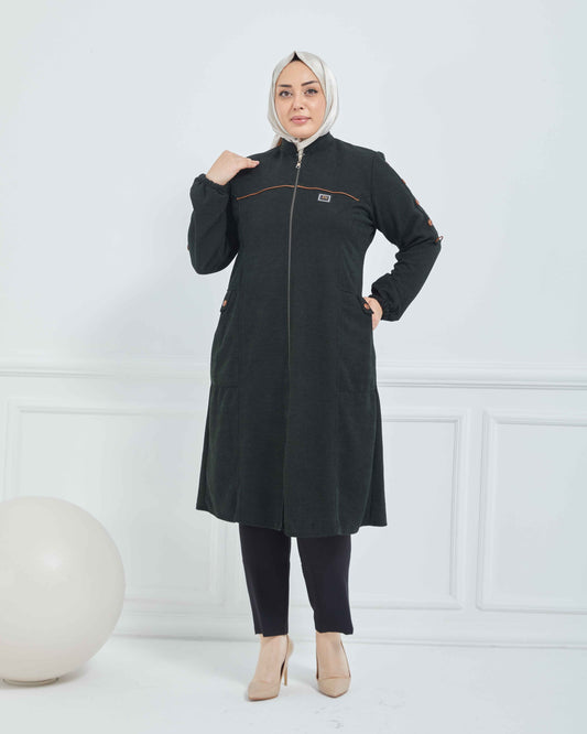 Büyük Beden Kışlık Kap Haki | K90159