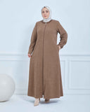 Büyük Beden Kışlık Ferace Vizon | K210023