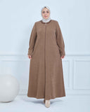 Büyük Beden Kışlık Ferace Vizon | K210023