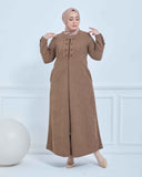 Büyük Beden Kışlık Ferace Vizon | K2085223