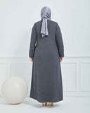 Büyük Beden Kışlık Ferace Gri | K2085224