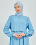 Kat Detaylı Bol Kesim Ferace Bebe Mavisi| 206831