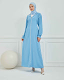 Kapşonlu ve Biyeli Ferace Bebe Mavisi | 209531