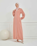 Kapşonlu ve Biyeli Ferace Pembe | 20953