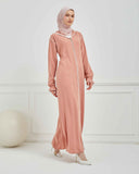 Kapşonlu ve Biyeli Ferace Pembe | 20953