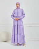 Kat Detaylı Bol Kesim Ferace Lila | 206839