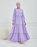 Kat Detaylı Bol Kesim Ferace Lila | 206839