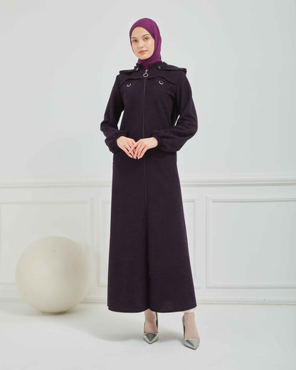 Kışlık Ferace Mürdüm | K21038