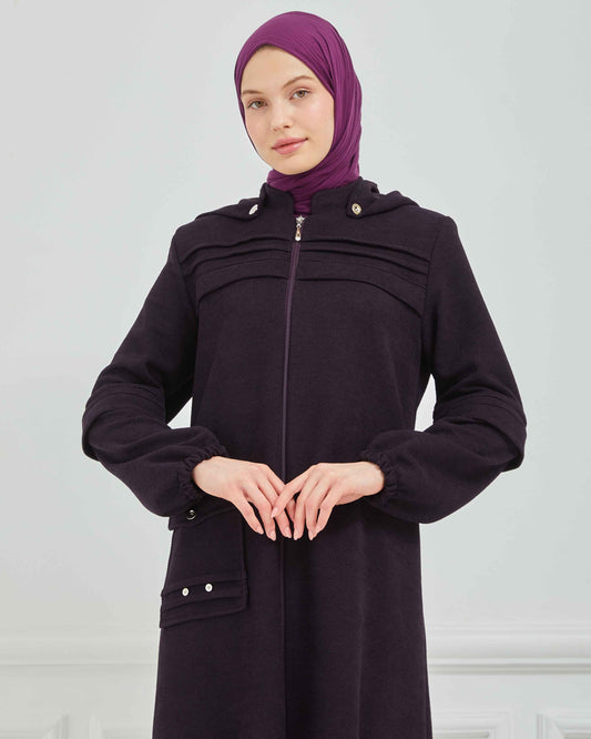 Kışlık Ferace Mürdüm | K20998