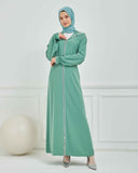 Kapşonlu ve Biyeli Ferace Su Yeşili | 209515