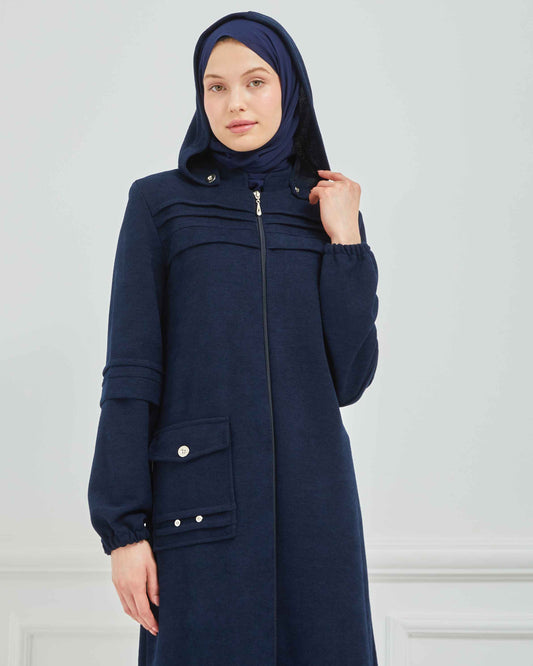 Kışlık Ferace Lacivert | K20995