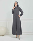 Kışlık Ferace Gri | K210324