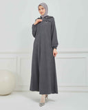 Kışlık Ferace Gri | K210324