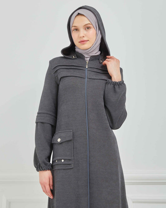Kışlık Ferace Gri  | K209924