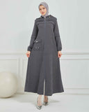 Kışlık Ferace Gri  | K209924