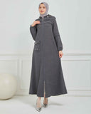 Kışlık Ferace Gri  | K209924