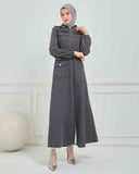 Kışlık Ferace Gri  | K209924