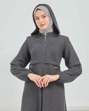 Kışlık Ferace Gri | K210124