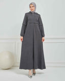 Kışlık Ferace Gri | K210124