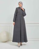 Kışlık Ferace Gri | K210124