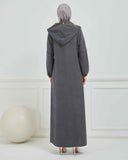 Kışlık Ferace Gri | K210124